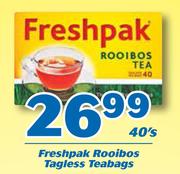 2Freshpak Rooibos Tagless Teabags-40's