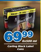 Carling Black Label Cans-6X500ml