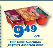 Fair Cape Lunchbox Yoghurt 6's-Each