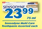 Sensodyne Multi Care Toothpaste Assorted-75ml