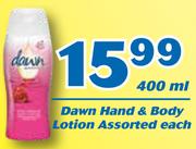 Dawn Hand & Body Lotion Assorted-400ml