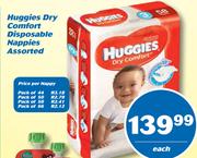 Huggies Dry Comfort Disposable Nappies Assorted-Each