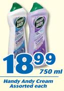 Handy Andy Cream Assorted-750ml Each