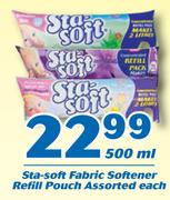 Sta-Soft Fabric Softener Refill Pouch Assorted-500ml Each