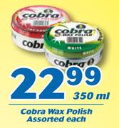 Cobra Wax Polish Assorted-350ml Each