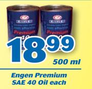 Engen Premium SAE 40 Oil-500ml Each