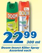 Doom Insect Killer Spray Assorted-300ml Each
