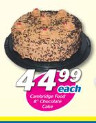 Cambridge Food 8" Chocolate Cake-Each