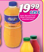 Hall's Blended Fruit Drink Concentrate Assorted-1.25Ltr Each