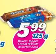 Bakers Topper Cream Biscuits Assorted-125g Each