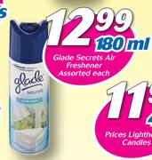 Glade Secrets Air Freshener Assorted-180ml Each