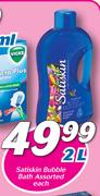 Satiskin Bubble Bath Assorted-2Ltr Each