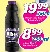 Albex Bleach Assorted-750ml Each