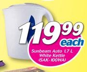Sunbeam Auto 1.7Ltr White Kettle SAK-100WA-Each