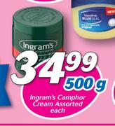 Ingram's Camphor Cream Assorted-500g Each