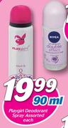 Playgirl Deodorant Spray Assorted-90ml Each