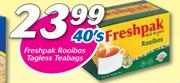 Freshpak Rooibos Tagless Teabags 40’s
