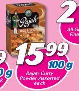 Rajah Curry Powder-100g Each