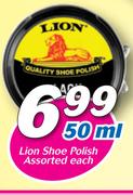 Lion Shoe Polish-50ml Each