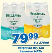 Belgravia Dry Gin Assorted NRBs-6 x 275ml Each