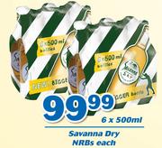Savanna Dry NRBs-6 x 500ml Each
