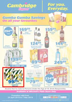 Cambridge Liquor Mitchells Plain : April Month End (24 Apr - 7 May 2019), page 1
