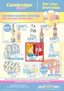Cambridge Liquor Mitchells Plain : April Month End (24 Apr - 7 May 2019), page 1
