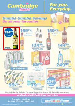 Cambridge Liquor Mitchells Plain : April Month End (24 Apr - 7 May 2019), page 1