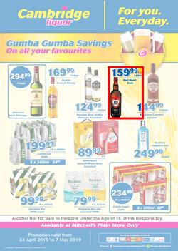 Cambridge Liquor Mitchells Plain : April Month End (24 Apr - 7 May 2019), page 1