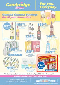 Cambridge Liquor Mitchells Plain : April Month End (24 Apr - 7 May 2019), page 1