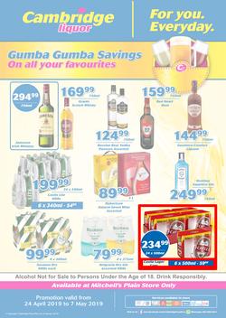 Cambridge Liquor Mitchells Plain : April Month End (24 Apr - 7 May 2019), page 1