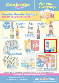 Cambridge Liquor Mitchells Plain : April Month End (24 Apr - 7 May 2019), page 1