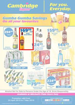 Cambridge Liquor Mitchells Plain : April Month End (24 Apr - 7 May 2019), page 1