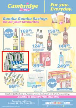Cambridge Liquor Mitchells Plain : April Month End (24 Apr - 7 May 2019), page 1