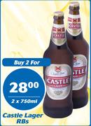 Castle Lager RBs-2 x 750ml