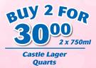 Castle Lager Quarts-2 x 750ml