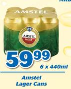 Amstel Lager Cans-6 x 440ml