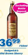 Sedgwick's Old Brown Sherry Excluding Bottle Deposit-750ml