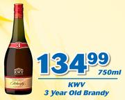 KWV 3 Year Old Brandy-750ml