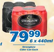 Strongbow Cider Can-6x440ml Each