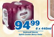 Smirnoff Storm Spirit Cooler Berry Twist-6x440ml