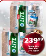 Castle Lite Beer Can-6x500ml