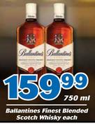 Ballantines Finest Blended Scotch Whisky-750ml Each 