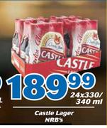 Castle Lager NRB's-24x330/340ml