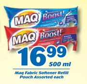 Maq Fabric Softener Refill Pouch-500ml Each