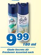 Glade Secrets Air Freshener-180ml Each