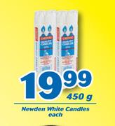 Newden White Candles-450g Each