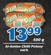 Al-Amien Chilli Polony-500g Each