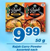 Rajah  Curry Powder Assorted-50g Each