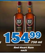 Red Heart Rum-750ml Each